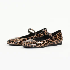 Ballerines femme en Cuir LAELIA Leopard