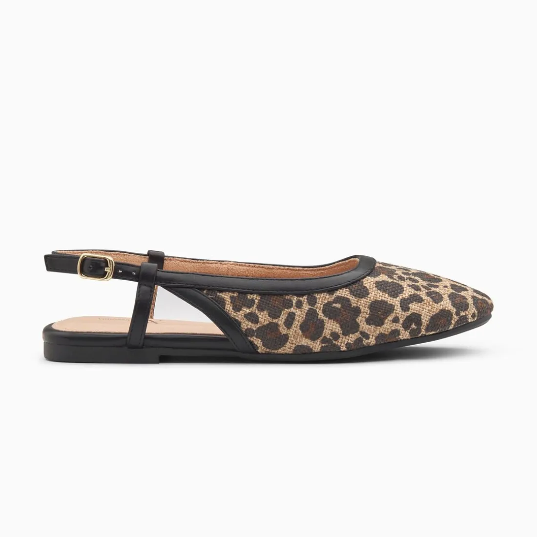 Ballerines slingback Tina léopard à bride
