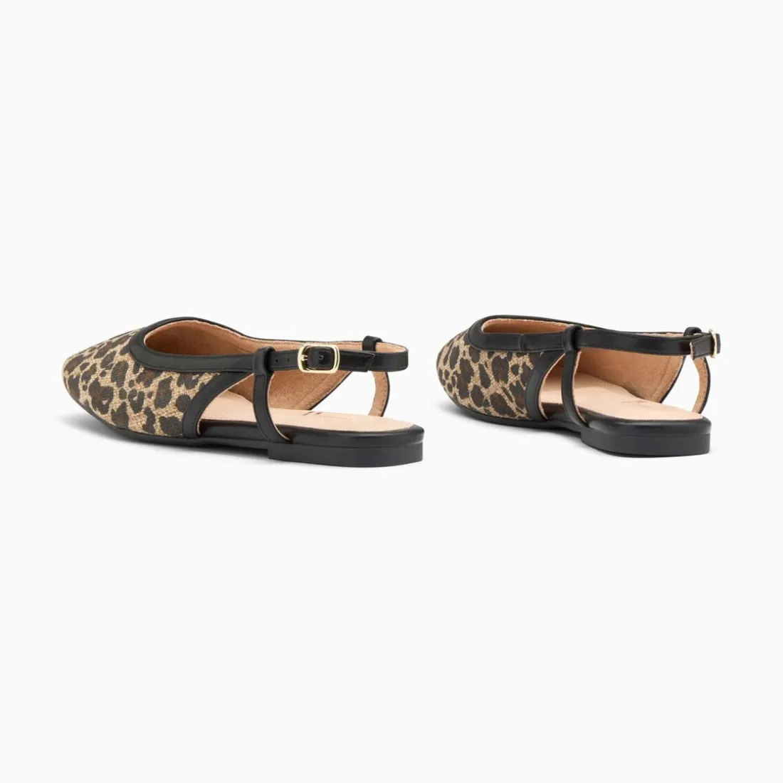 Ballerines slingback Tina léopard à bride