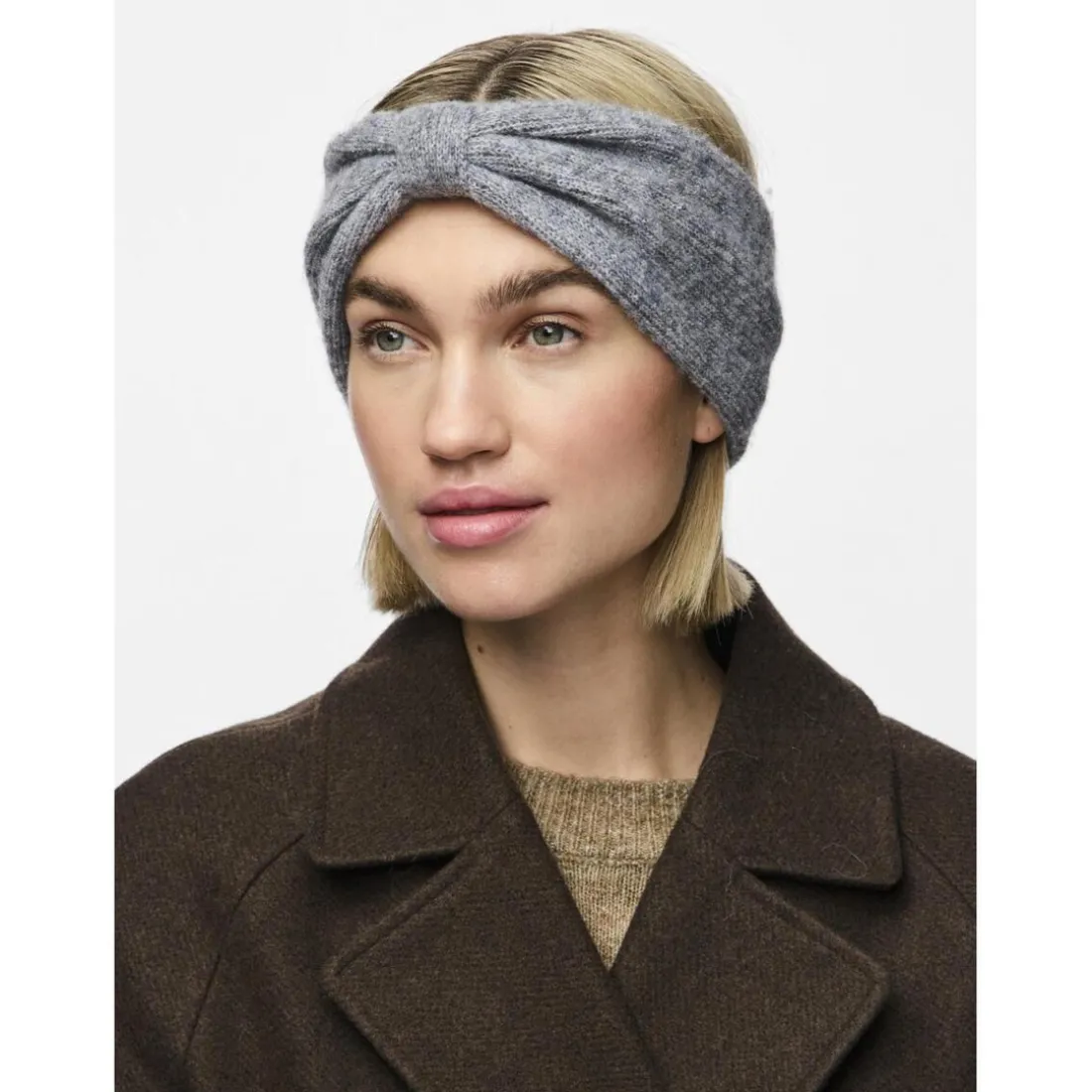 Bandeau en tissu côtelé Moella gris clair Meg
