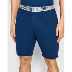Bas de pyjama - Short Calvin Klein EUROPE Underwear Bleu en coton