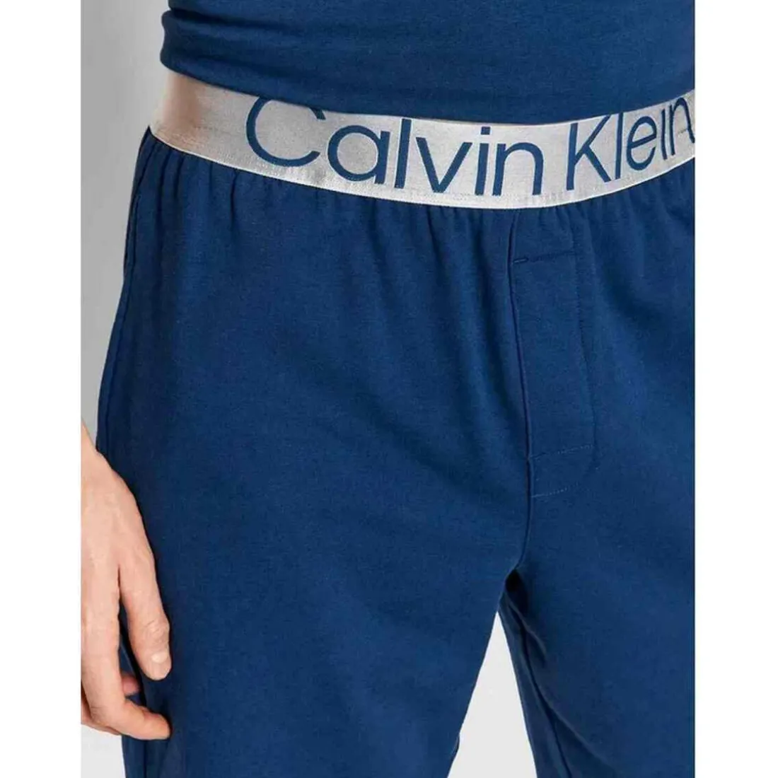 Bas de pyjama - Short Calvin Klein EUROPE Underwear Bleu en coton