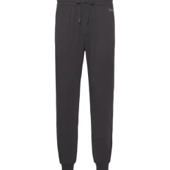 Bas de pyjama style jogging avec élastique Noir en tissu