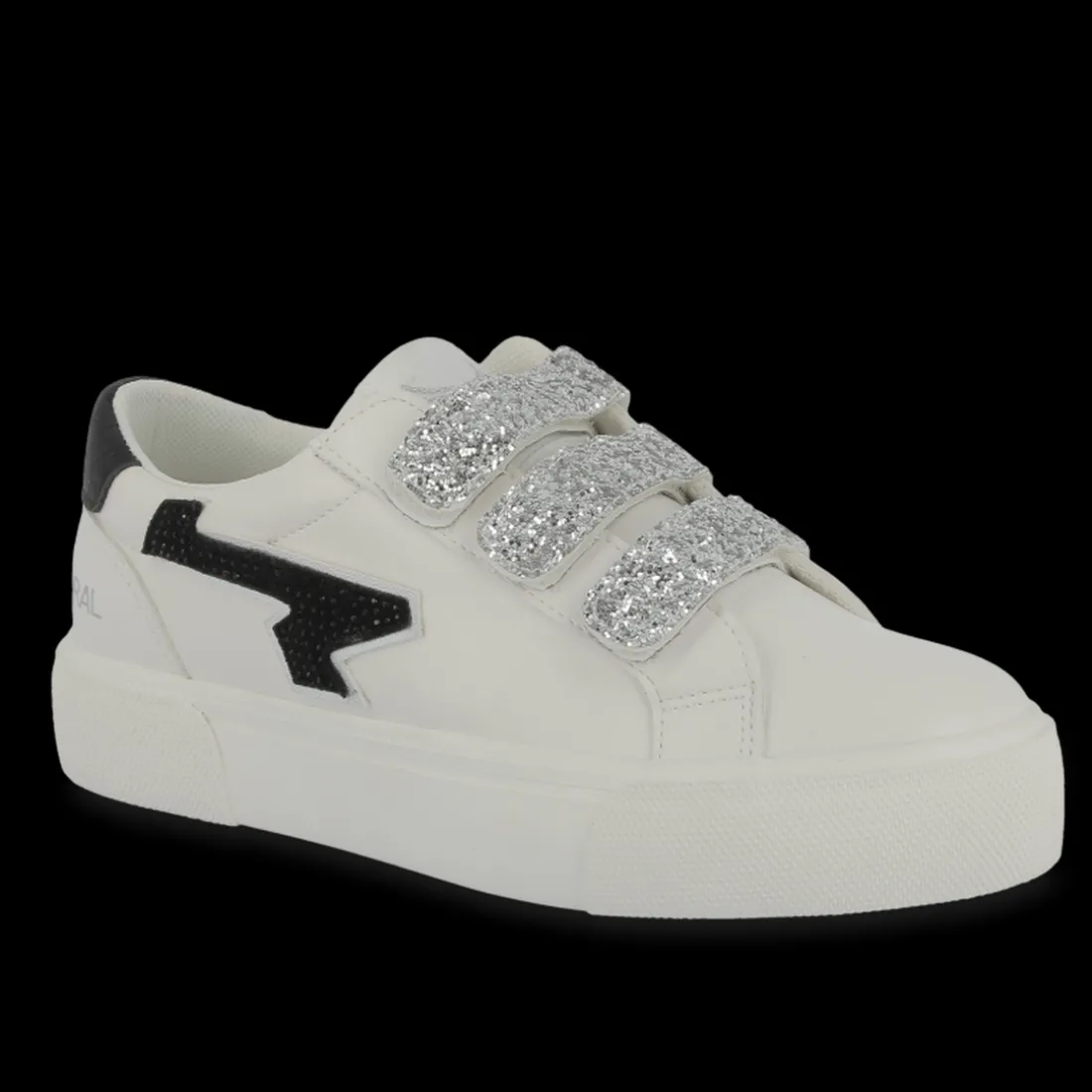 Basket femme CLOVIA blanc et noir