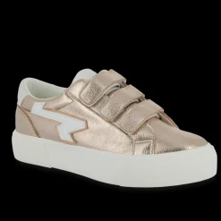 Basket femme CLOVIA or rose