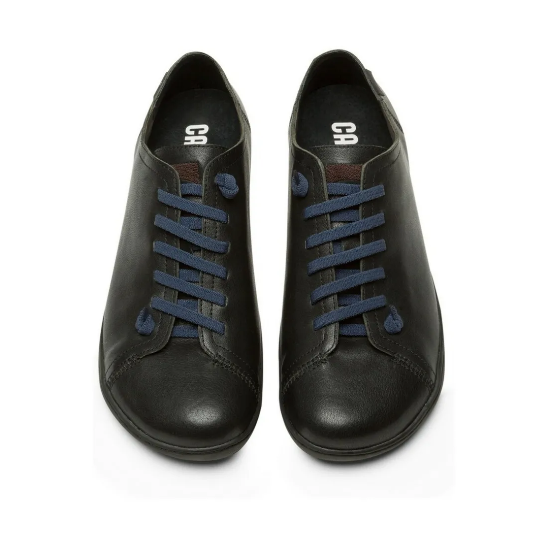 Basket Peu noir en cuir