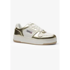 Baskets basses blanches et dorées Marly