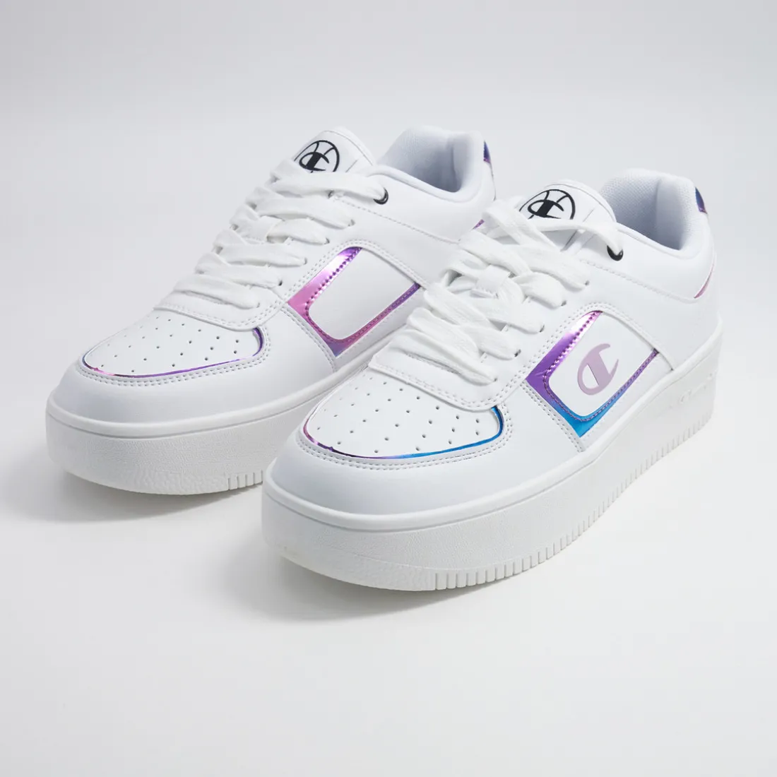 Baskets basses femme - FOUL PLAY PLAT ELEMENT SLICK - Blanc/Bleu