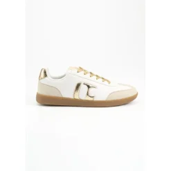 Baskets blanches monogramme doré PALMA Mae