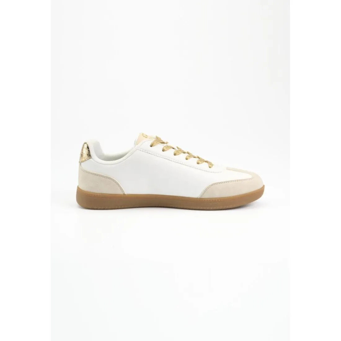 Baskets blanches monogramme doré PALMA Mae
