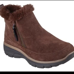 Baskets femme EASY GOING - COOL ZIP chocolat en cuir