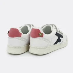 Baskets Hazel Velcro bleu marine en cuir