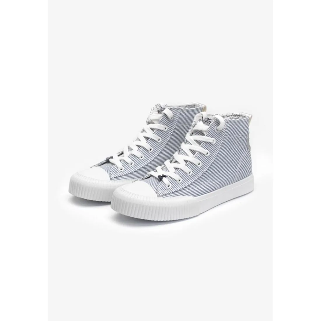 Baskets montantes Harlo rayées bleu Alma