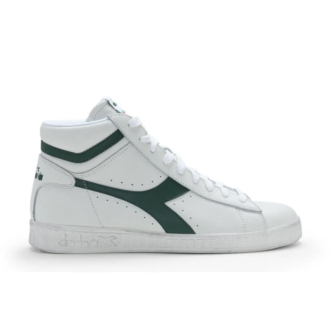 Baskets montants pour homme en cuir blanc