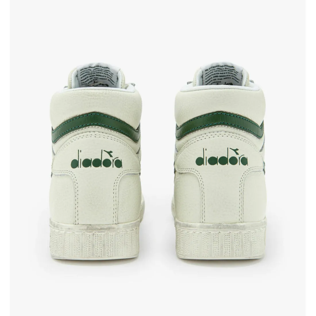 Baskets montants pour homme en cuir blanc