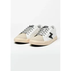 Baskets Soho blanches avec éclair noir gris Dina