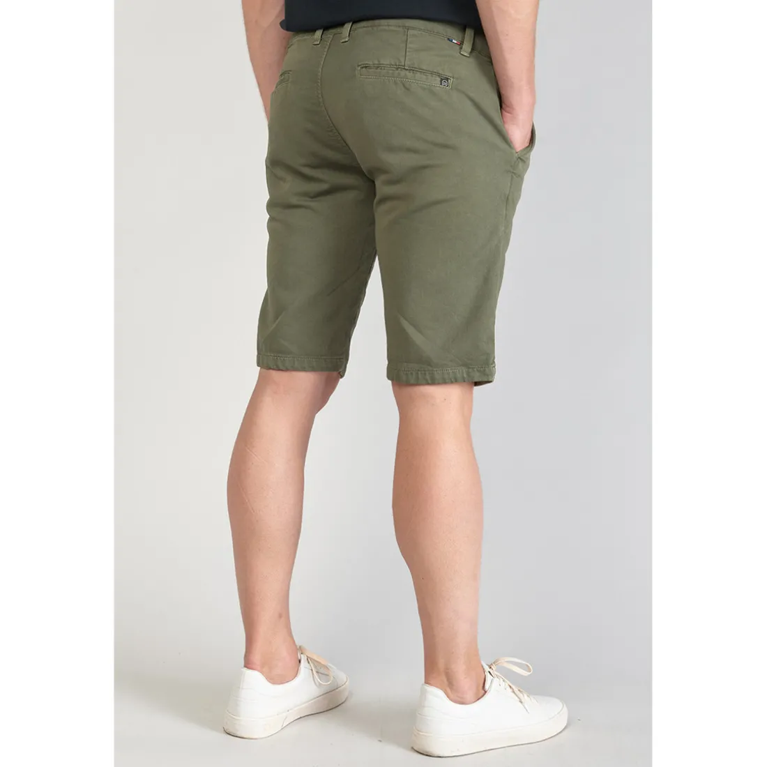 Bermuda chino Jogg Swoop kaki vert en coton