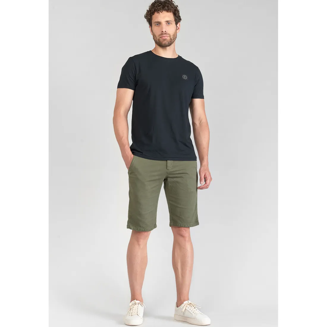 Bermuda chino Jogg Swoop kaki vert en coton