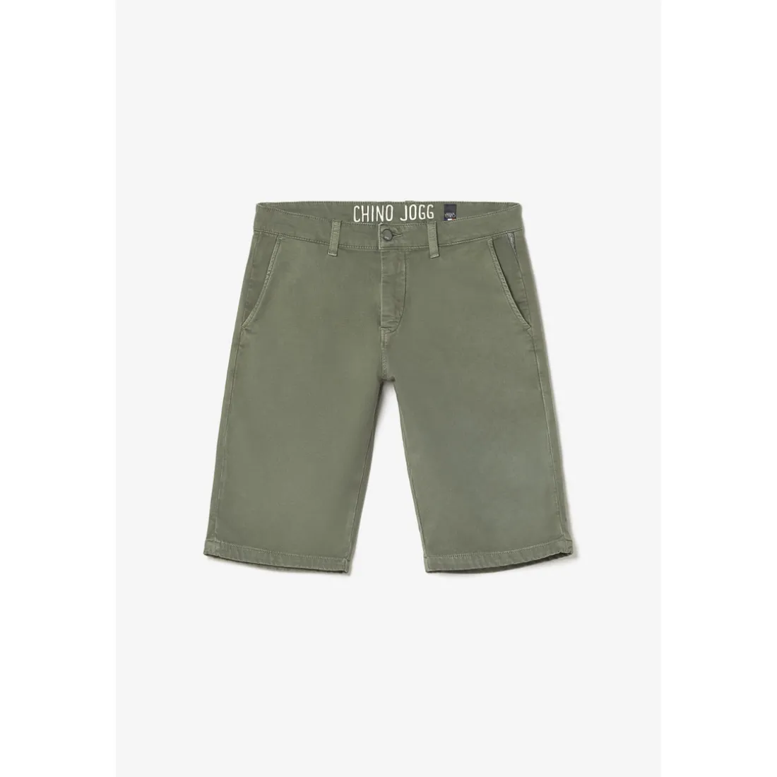Bermuda chino Jogg Swoop kaki vert en coton