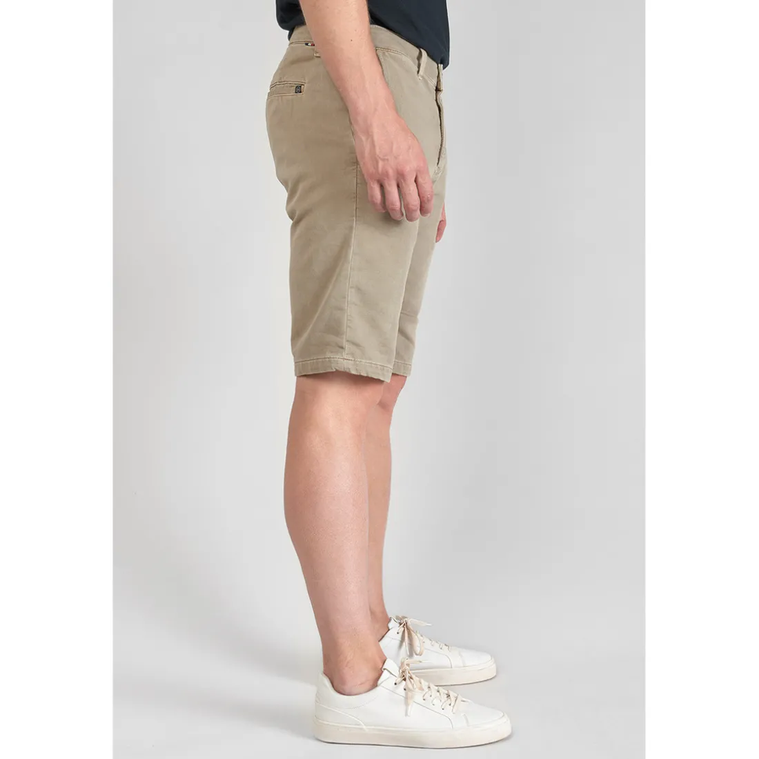 Bermuda chino Jogg Swoop beige sable jaune en coton