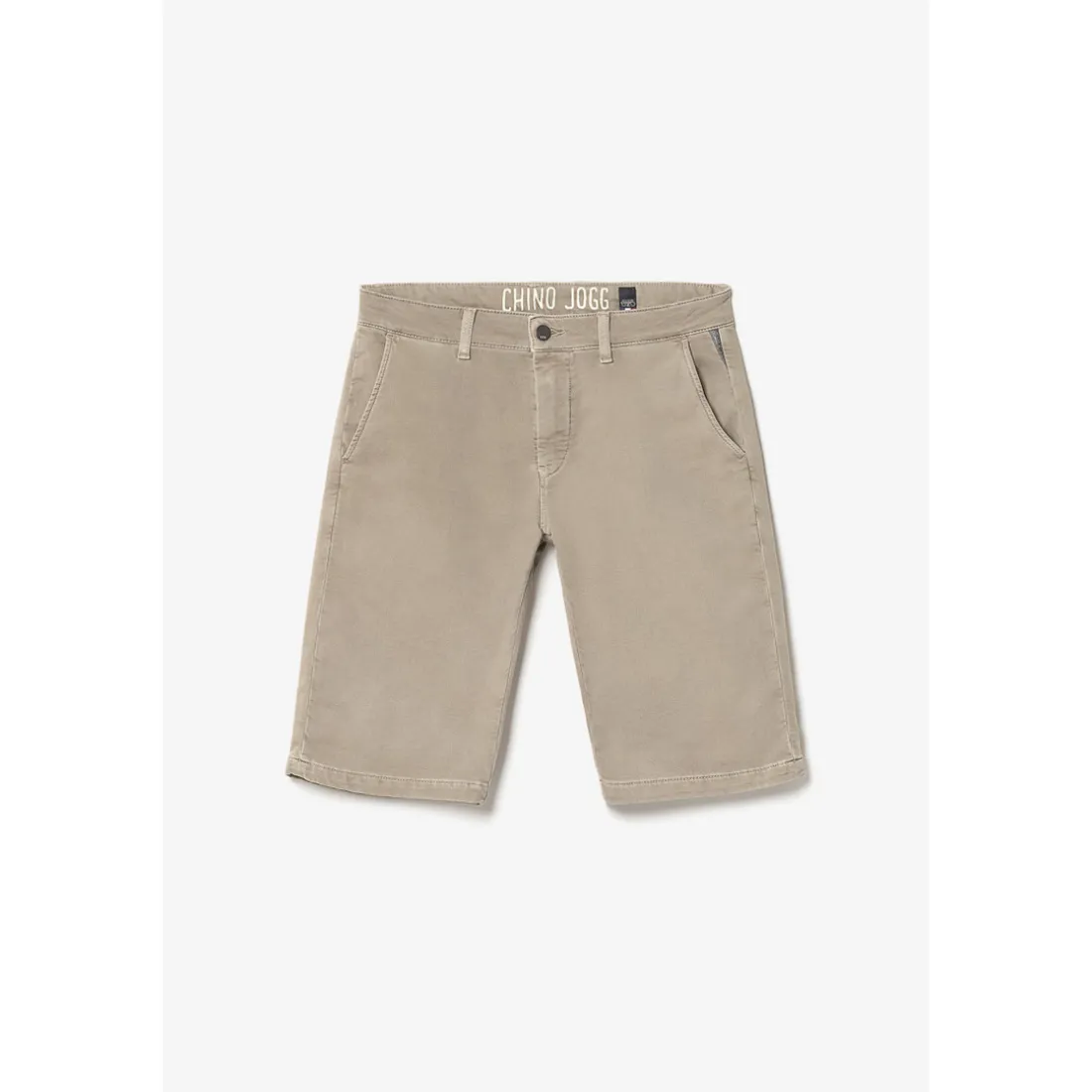 Bermuda chino Jogg Swoop beige sable jaune en coton