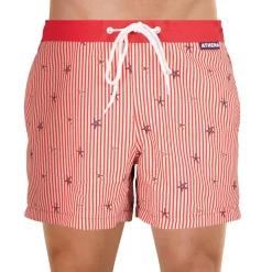 Bermuda de bain homme Summer Vibes Athena rouge