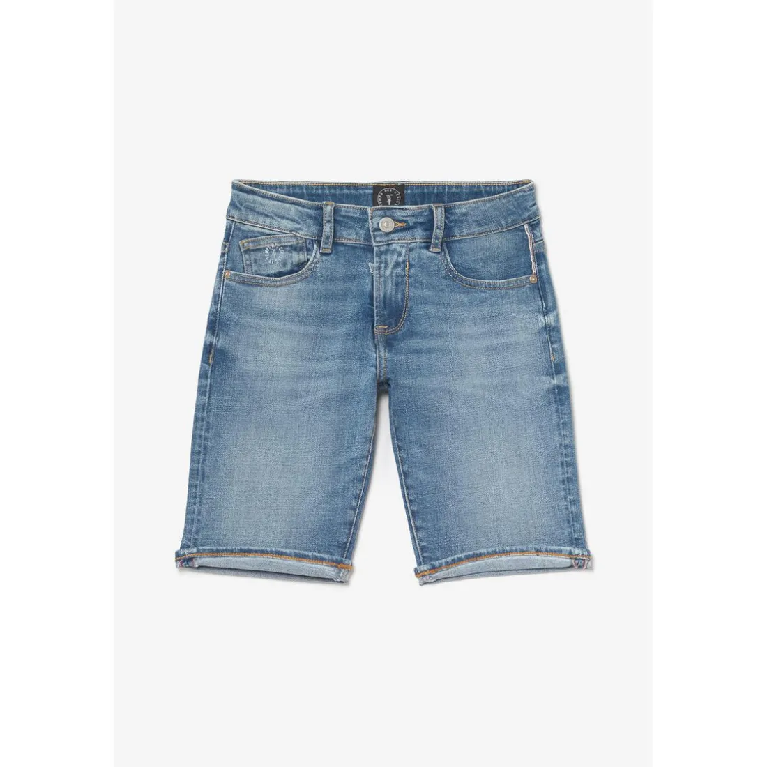 Bermuda garçon, en jeans Mike bleu délavé