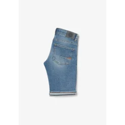 Bermuda garçon, en jeans Mike bleu délavé