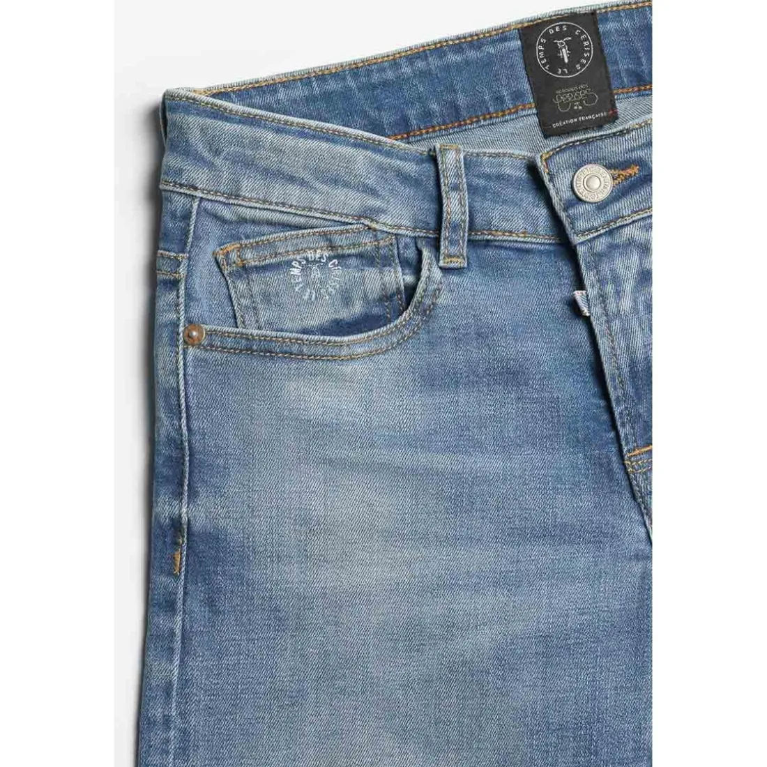 Bermuda garçon, en jeans Mike bleu délavé