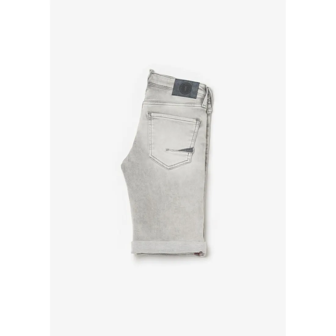 Bermuda garçon, Jogg Lo gris clair délavé en coton