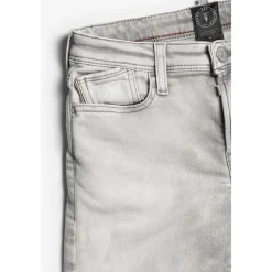 Bermuda garçon, Jogg Lo gris clair délavé en coton