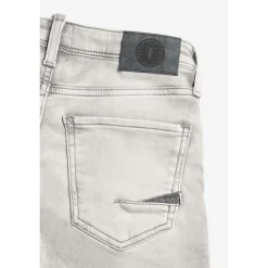 Bermuda garçon, Jogg Lo gris clair délavé en coton