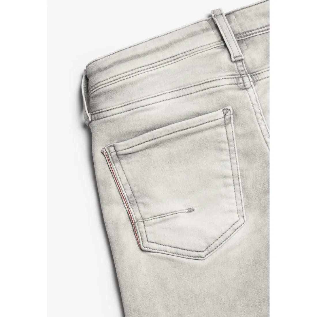 Bermuda garçon, Jogg Lo gris clair délavé en coton