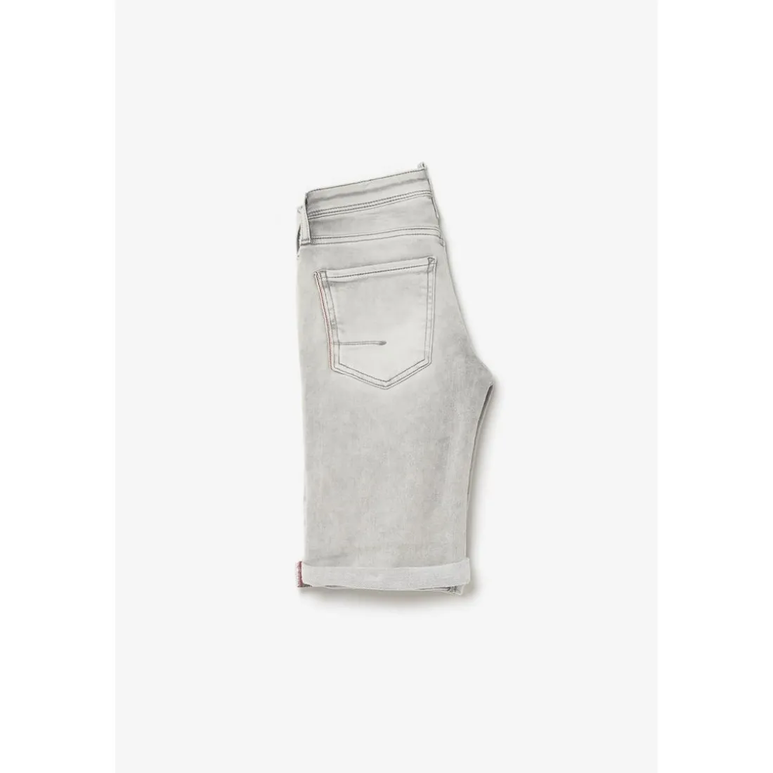 Bermuda garçon, Jogg Lo gris clair délavé en coton