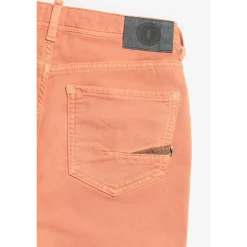 Bermuda garçon, Lo Jogg orange blanc en coton