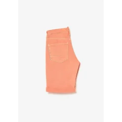 Bermuda garçon, Lo Jogg orange blanc en coton