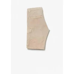 Bermuda garçon, Otto beige sable blanc en coton