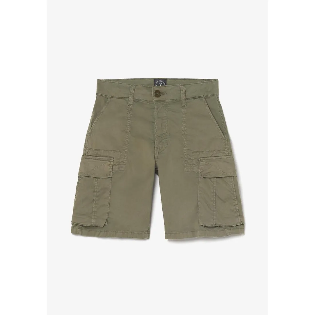 Bermuda garçon, Otto kaki vert en coton