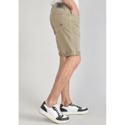Bermuda Jogg Bodo beige blanc en coton
