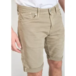 Bermuda Jogg Bodo beige blanc en coton
