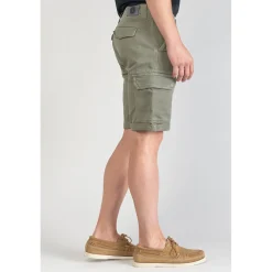 Bermuda Jogg Damon kaki vert en coton