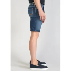 Bermuda Jogg Ed bleu délavé en coton
