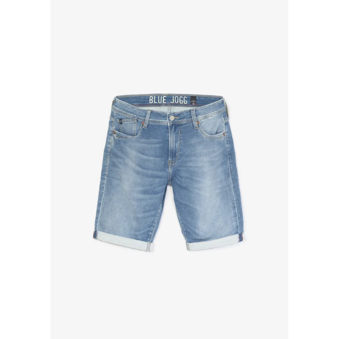 Bermuda Jogg Lo bleu délavé en coton à la toile très stretch