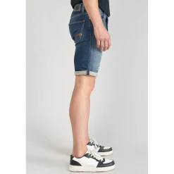 Bermuda Jogg Oc bleu délavé destroy en coton