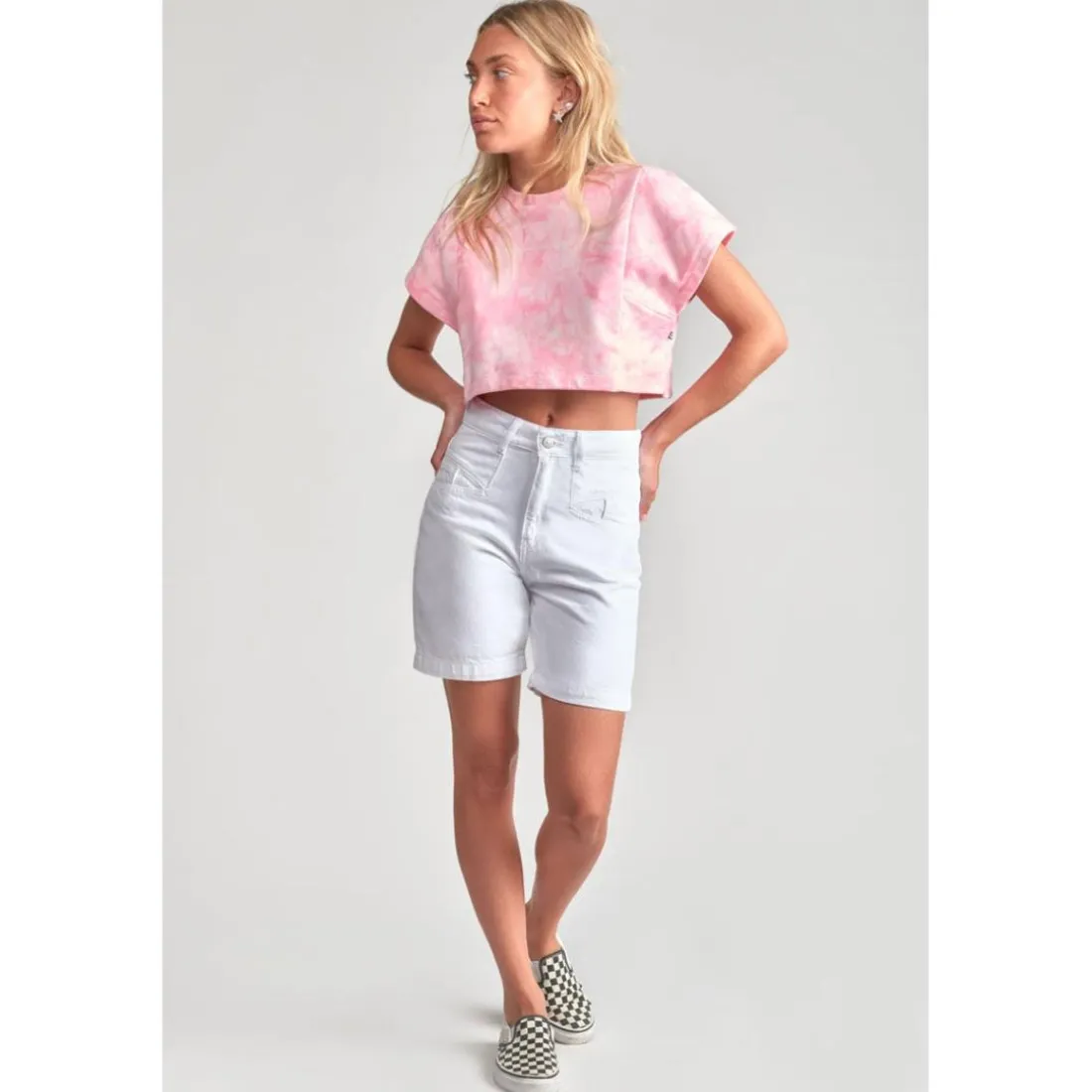 Bermuda short en jeans fille THILO blanc Léna Xena