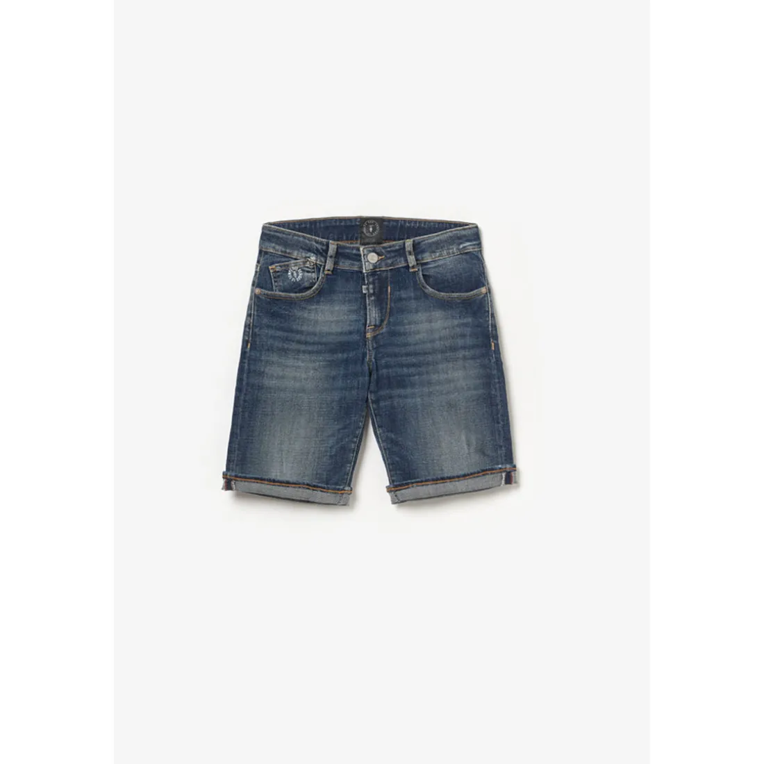 Bermuda short garçon, en jeans MIKE bleu délavé