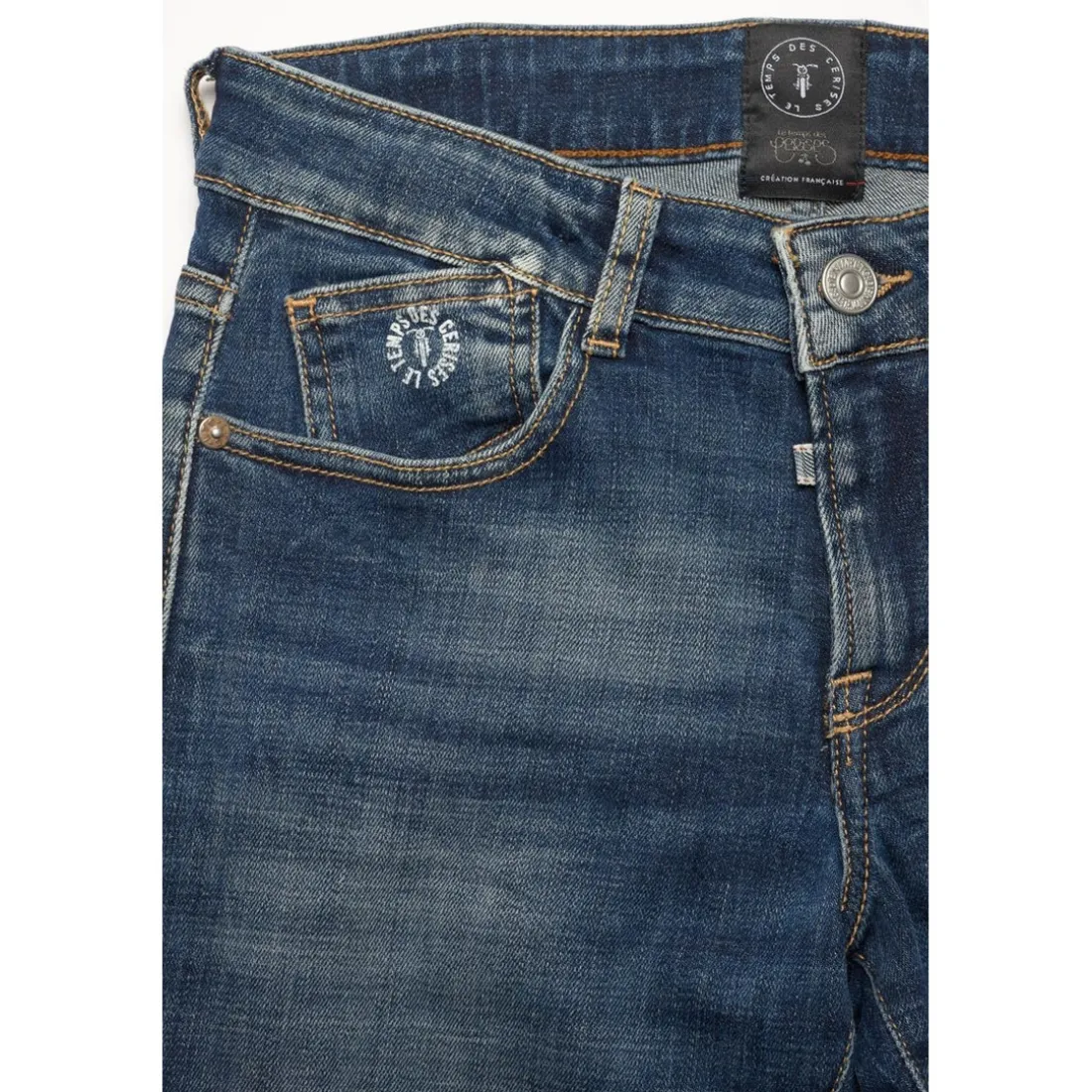 Bermuda short garçon, en jeans MIKE bleu délavé