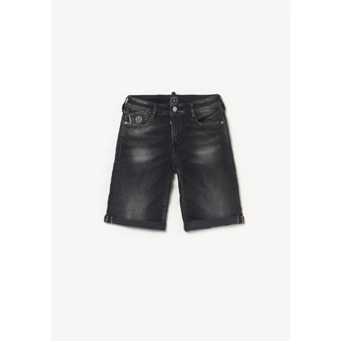 Bermuda short garçon, en jeans JOGG noir