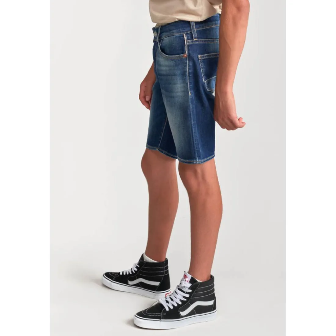 Bermuda short garçon, en jeans MIKE bleu Zane
