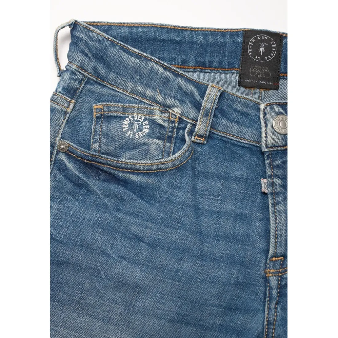 Bermuda short garçon, en jeans MIKE bleu clair délavé